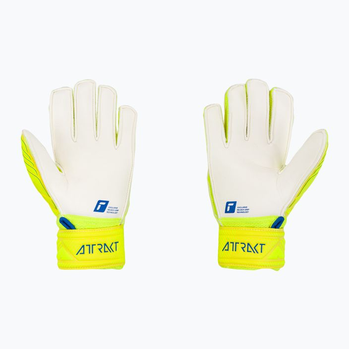 Reusch Attrakt Grip Finger Support guanti da portiere di sicurezza per bambini giallo/blu scuro/bianco 2