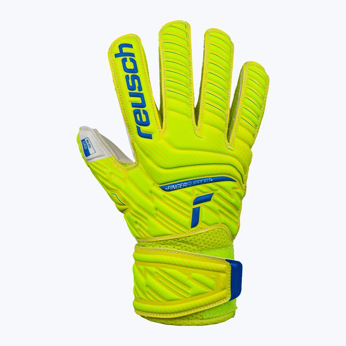 Reusch Attrakt Grip Finger Support guanti da portiere di sicurezza per bambini giallo/blu scuro/bianco 6