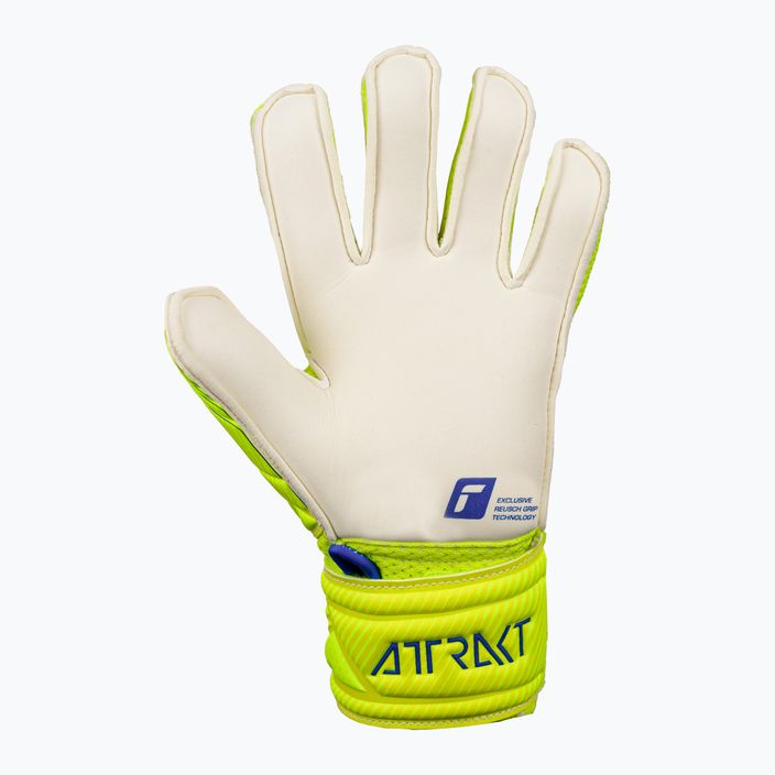 Reusch Attrakt Grip Finger Support guanti da portiere di sicurezza per bambini giallo/blu scuro/bianco 8