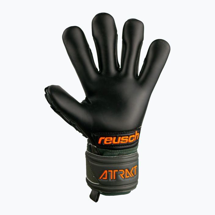 Reusch Attrakt Freegel Silver Finger Support guanti da portiere per bambini verde deserto/arancio 6