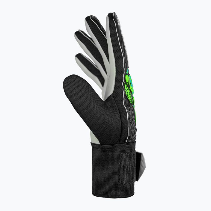 Reusch Attrakt Starter Solid Junior guanti da portiere per bambini nero/fluo lime/aqua 4