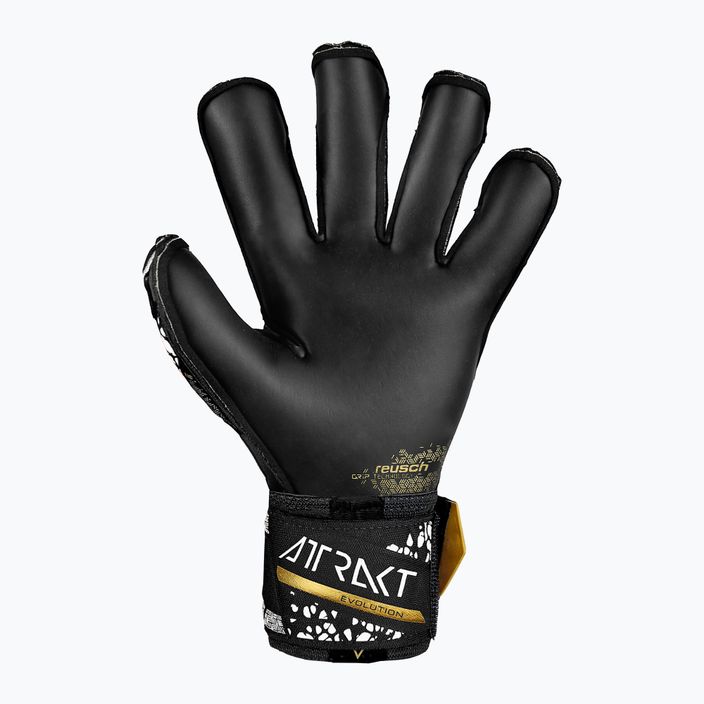 Guanti da portiere Reusch Attrakt Gold X Evolution Cut Finger Support nero/oro/bianco/nero 3