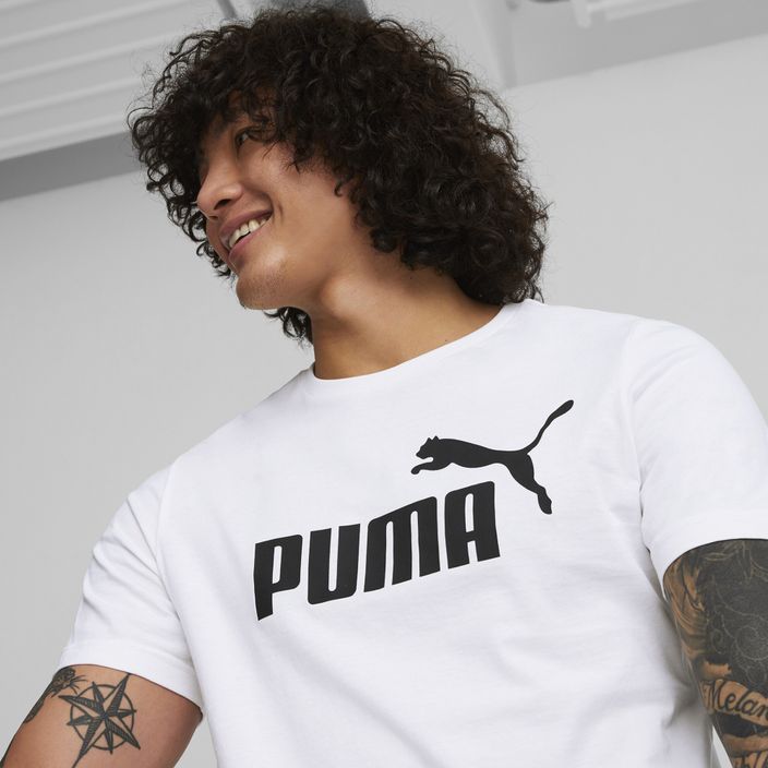 PUMA Ess Logo Tee Uomo puma bianco 6