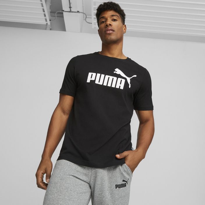 Uomo PUMA Ess Logo Tee puma nero 3