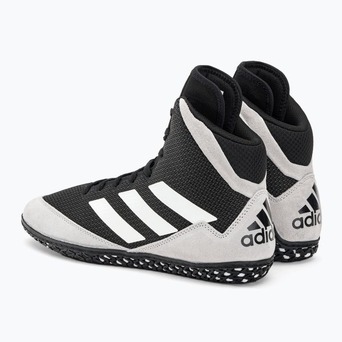 Adidas Mat Wizard 5 combattere le scarpe sportive in bianco e nero FZ5381 3
