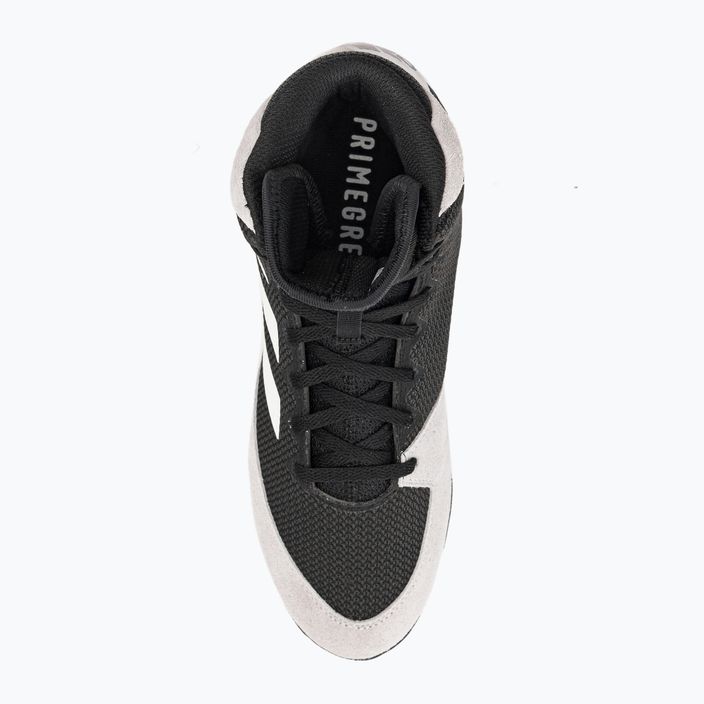 Adidas Mat Wizard 5 combattere le scarpe sportive in bianco e nero FZ5381 6