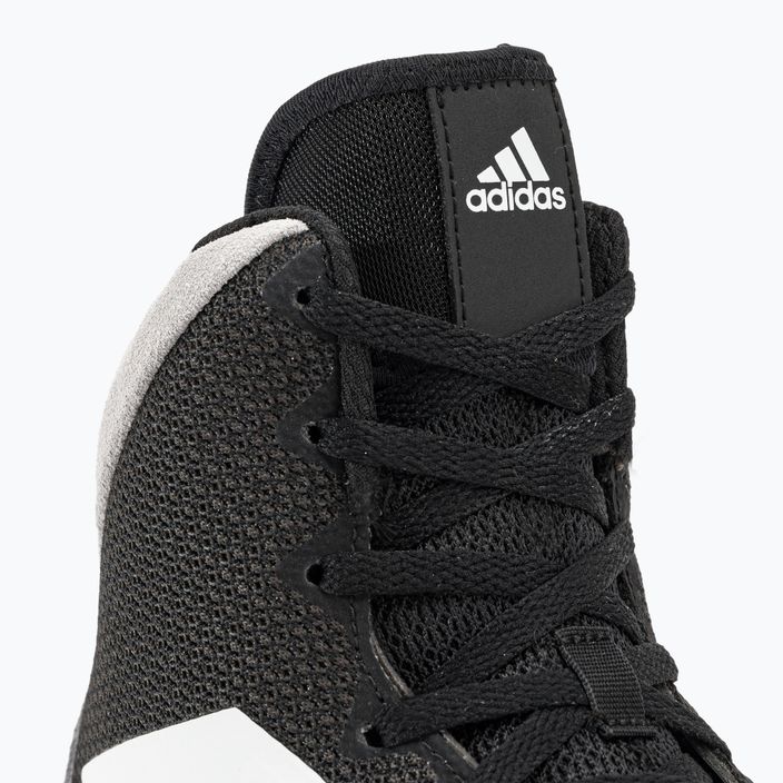 Adidas Mat Wizard 5 combattere le scarpe sportive in bianco e nero FZ5381 8