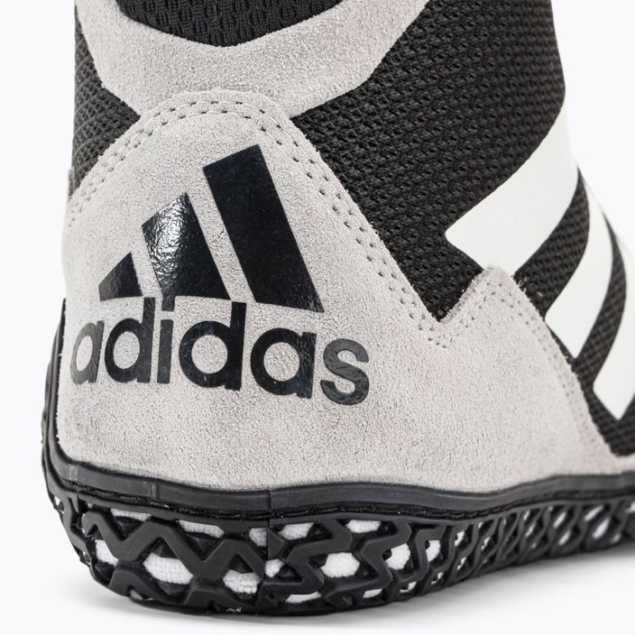 Adidas Mat Wizard 5 combattere le scarpe sportive in bianco e nero FZ5381 9