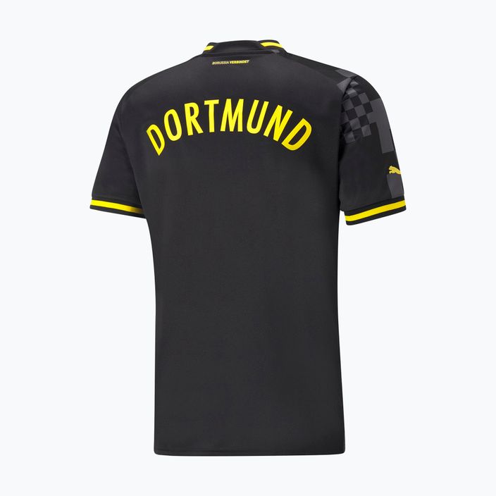 Uomo PUMA BVB Away Replica Football Shirt w/ Sponsor puma nero 2