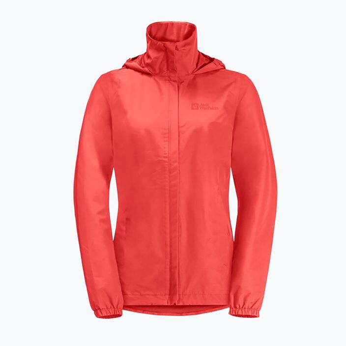 Jack Wolfskin Stormy Point 2L, giacca da pioggia da donna rosso vivo 7