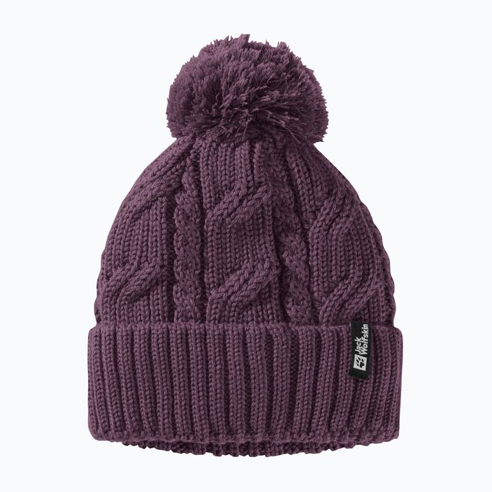 Jack Wolfskin berretto invernale Pompom midnight plum