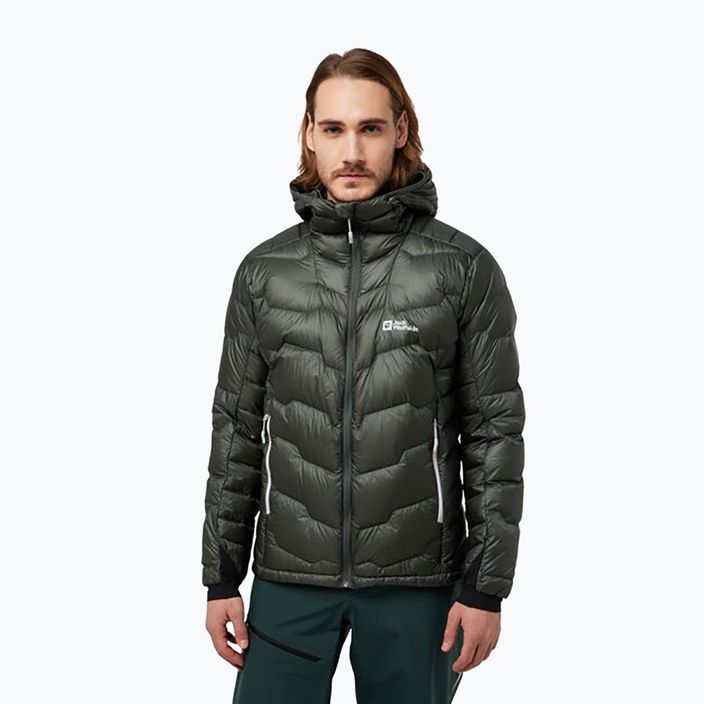 Jack Wolfskin Uomo Alpspitze Down Hoody verde ardesia