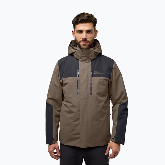 Jack Wolfskin giacca Jasper 3In1 da uomo caffè freddo