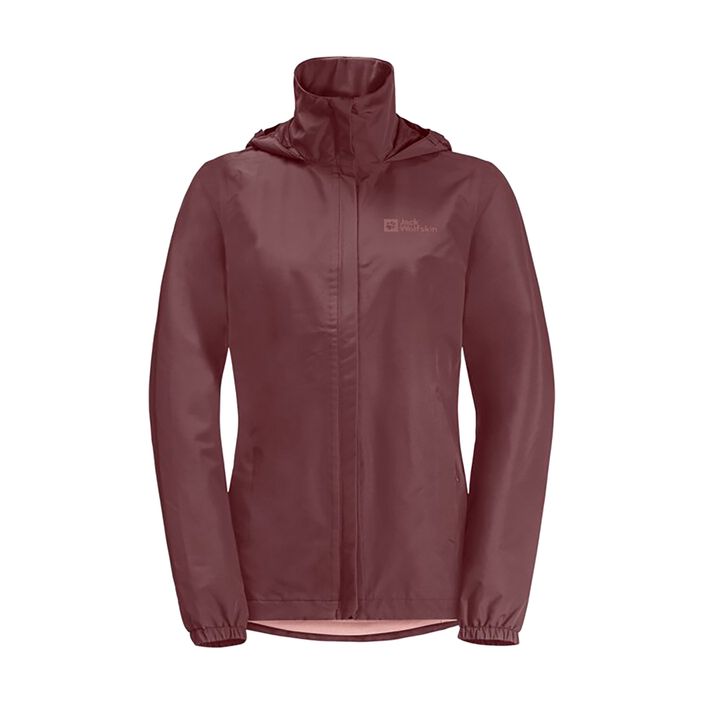 Jack Wolfskin Stormy Point 2L giacca da pioggia da donna rosso ocra 2