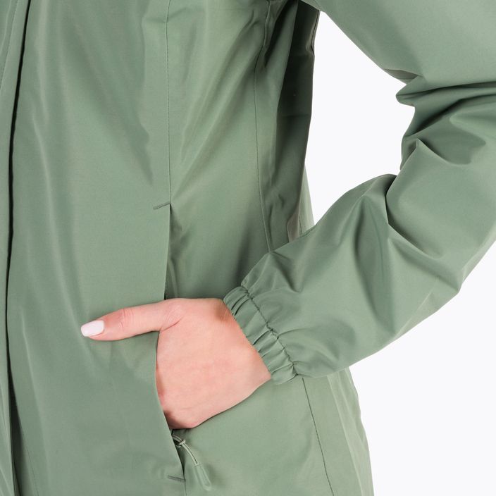 Jack Wolfskin Stormy Point 2L, giacca antipioggia da donna, colore verde siepe 6