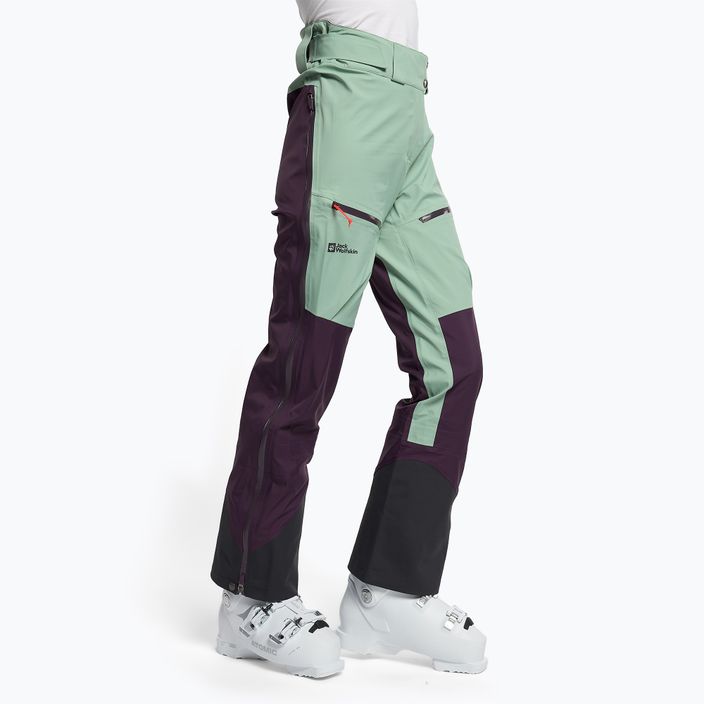 Pantaloni da sci Jack Wolfskin Alpspitze 3L donna verde granito 3