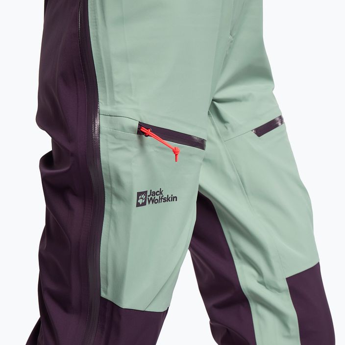 Pantaloni da sci Jack Wolfskin Alpspitze 3L donna verde granito 6