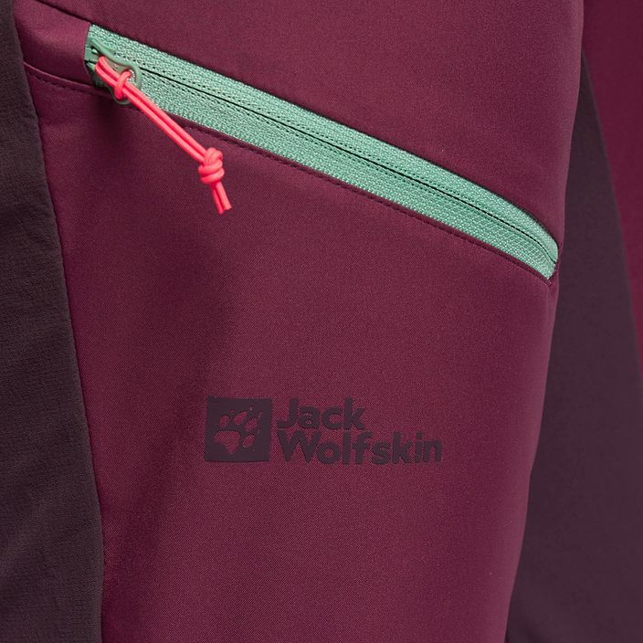 Pantaloni da sci Jack Wolfskin Alpspitze wild berry da donna 5
