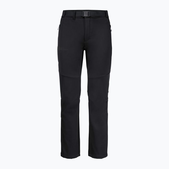 Pantaloni softshell da uomo Jack Wolfskin Stollberg nero 5