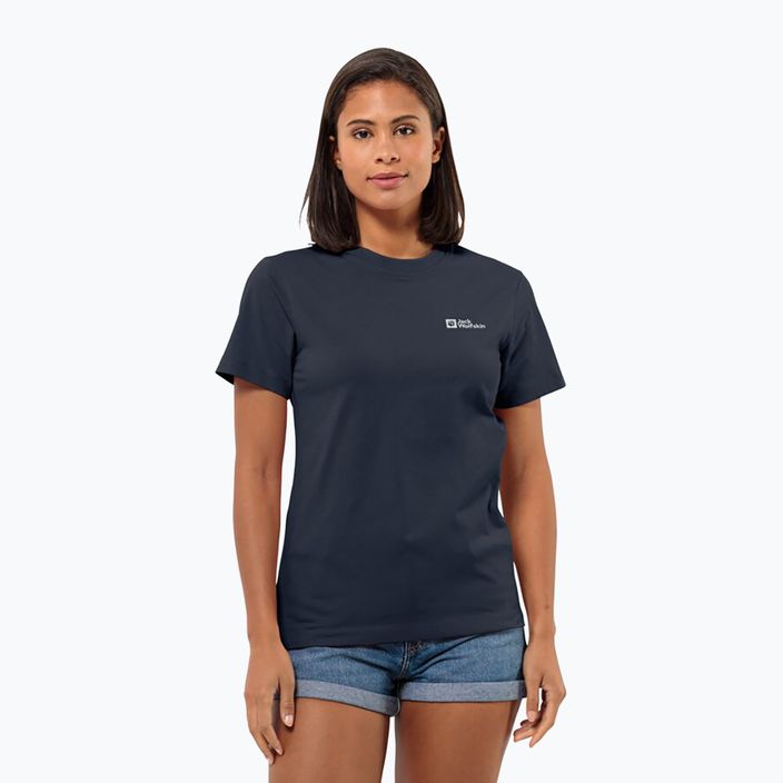 Jack Wolfskin T-shirt trekking donna Essential blu notte