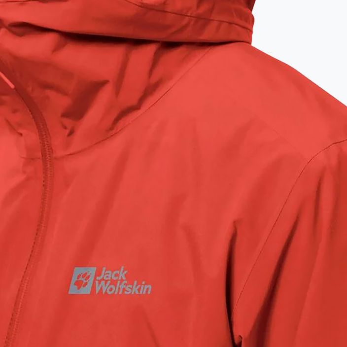 Jack Wolfskin giacca da pioggia da uomo Pack & Go Shell rosso forte 5