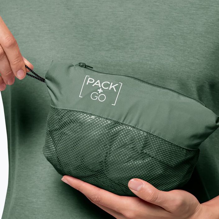 Jack Wolfskin giacca da pioggia da donna Pack & Go Shell verde picnic 6