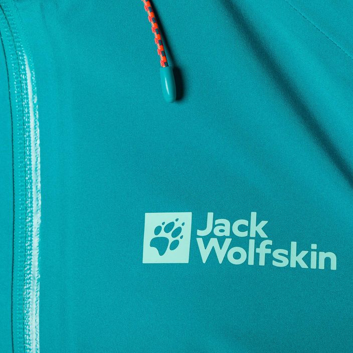 Jack Wolfskin Highest Peak, giacca da pioggia da donna, blu piastrella 8