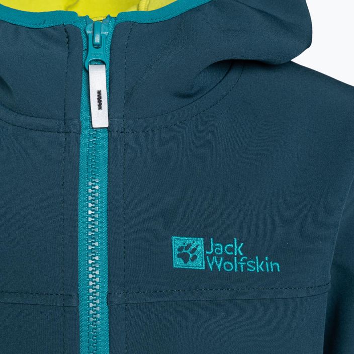 Jack Wolfskin Fourwinds Jacket Giacca softshell da bambino mare scuro 3