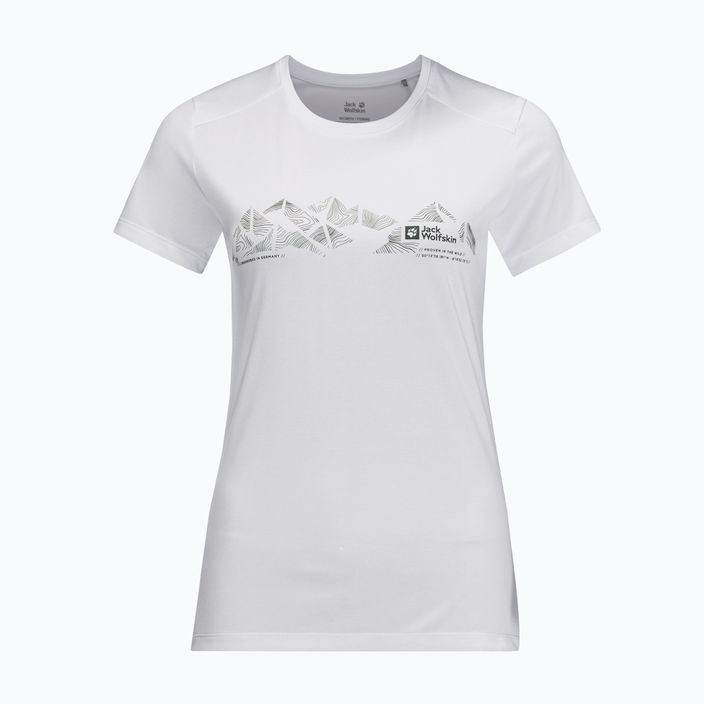 Jack Wolfskin T-shirt trekking donna Crosstrail Graphic white cloud 4