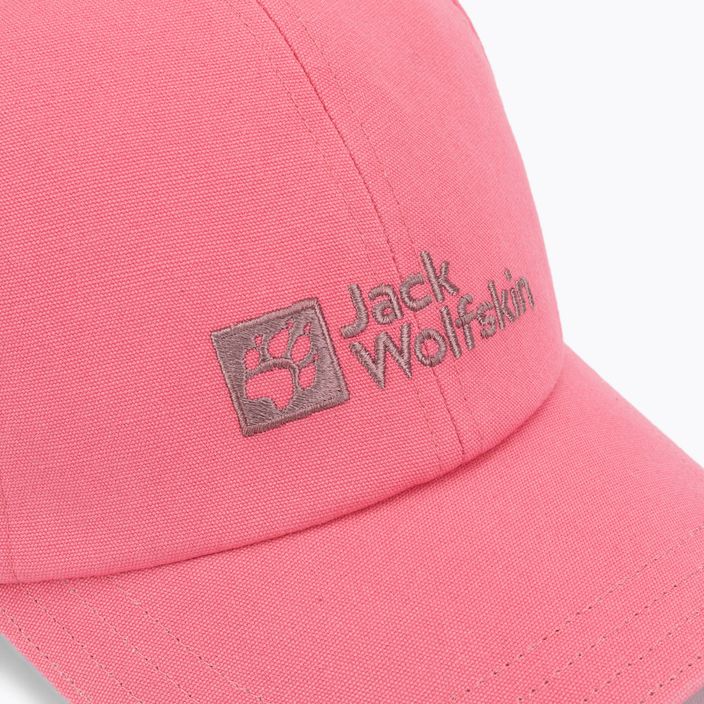 Cappello da baseball Jack Wolfskin per bambini rosa limonata 5