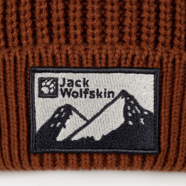 Jack Wolfskin Edo Badge Beanie berretto invernale color carminio 4