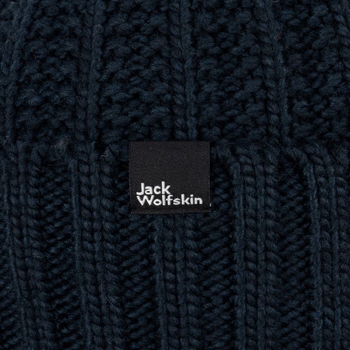 Berretto invernale da donna Jack Wolfskin Highloft Knit Beanie blu notte 6