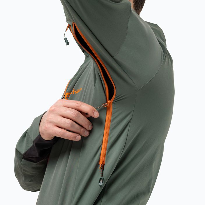 Jack Wolfskin giacca softshell da uomo Alpspitze Hoody verde siepe 4