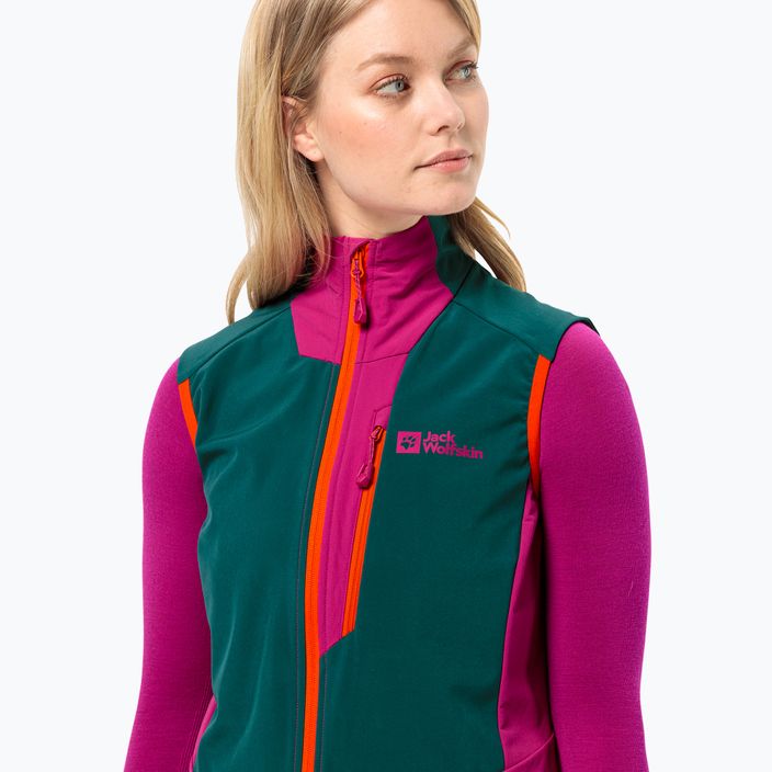 Jack Wolfskin Alpspitze verde mare, giacca senza maniche da donna per l'escursionismo 3