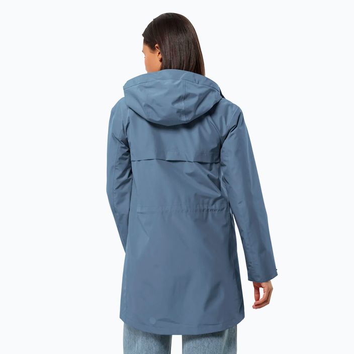 Jack Wolfskin Cape West Raincoat donna blu elementare 2