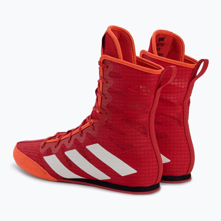 Uomo adidas Box Hog 4 rosso GW1403 scarpe da boxe 3