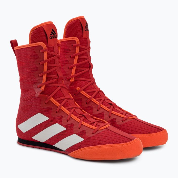 Uomo adidas Box Hog 4 rosso GW1403 scarpe da boxe 5