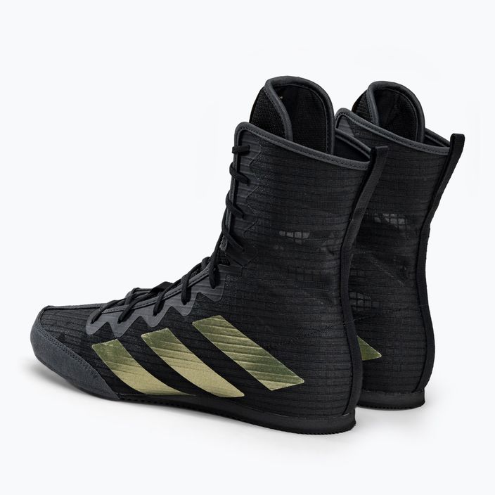 adidas Box Hog 4 scarpe da boxe nero e oro GZ6116 3
