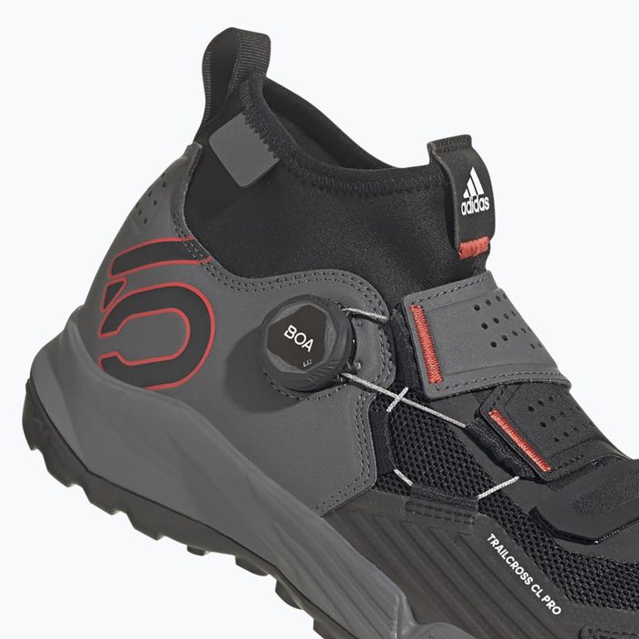 Scarpe da ciclismo MTB da uomo adidas FIVE TEN Trailcross Pro Clip In grey five/core black/red 11