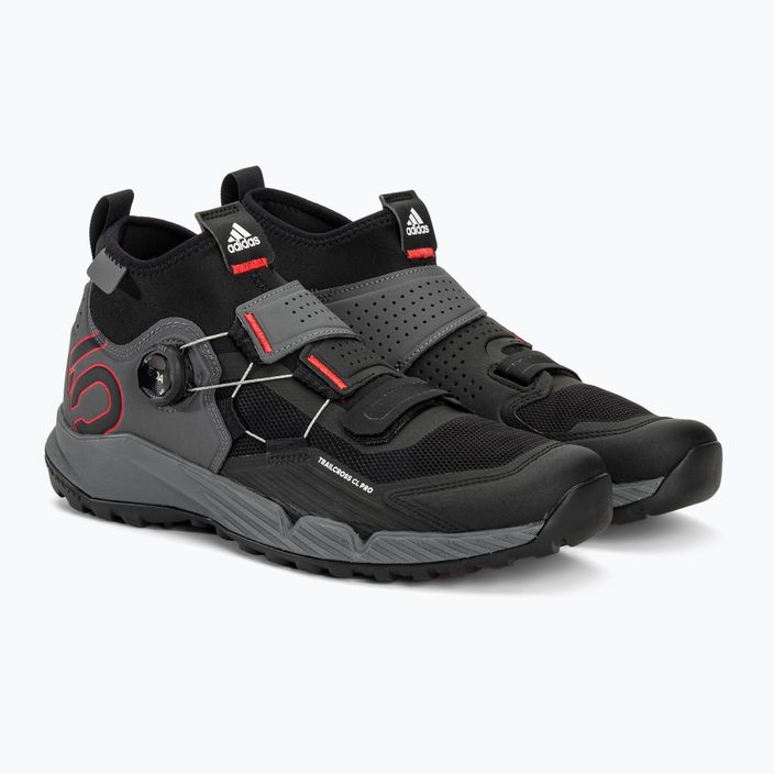 Scarpe da ciclismo MTB da uomo adidas FIVE TEN Trailcross Pro Clip In grey five/core black/red 5