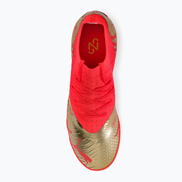 PUMA Future Z 3.4 Neymar Jr. scarpe da calcio per bambini. TT corallo infuocato/oro 6