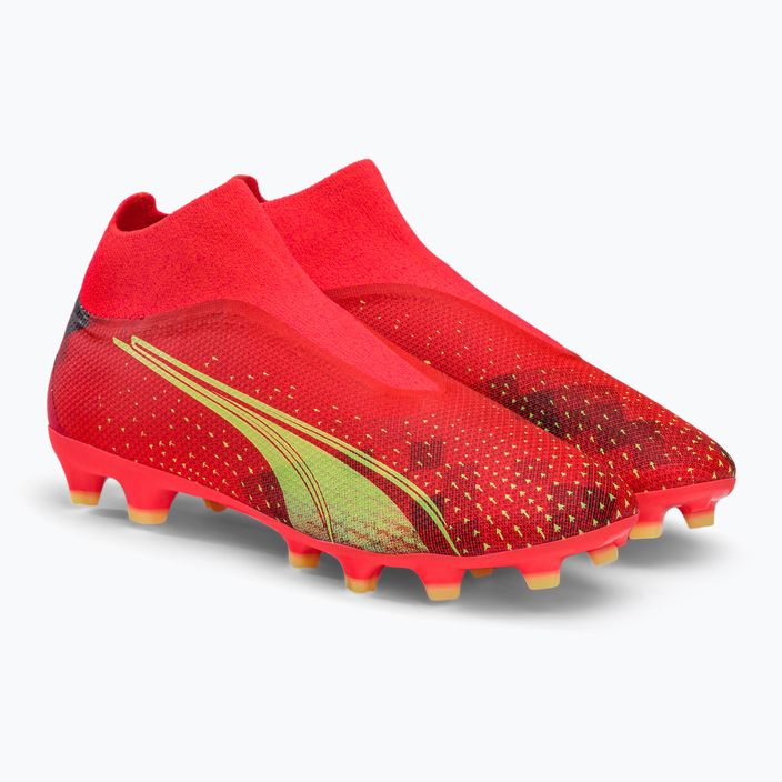 PUMA scarpe da calcio da uomo Ultra Match+ LL FG/AG fiery coral/fizzy light/puma nero 4