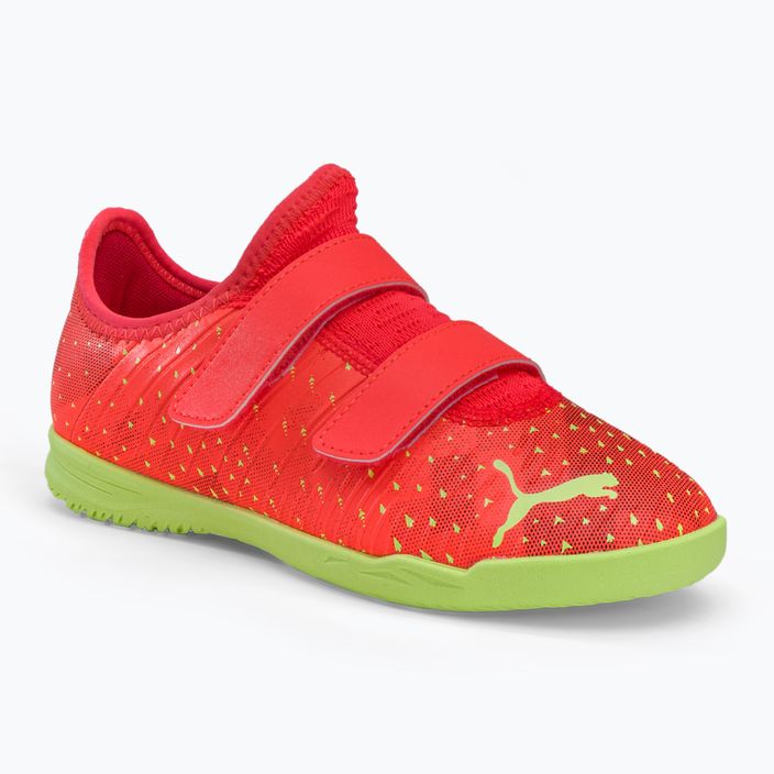 PUMA Future Z 4.4 IT V scarpe da calcio per bambini corallo infuocato/luce frizzante/puma nero/salmone