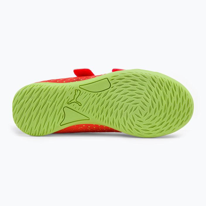 PUMA Future Z 4.4 IT V scarpe da calcio per bambini corallo infuocato/luce frizzante/puma nero/salmone 4