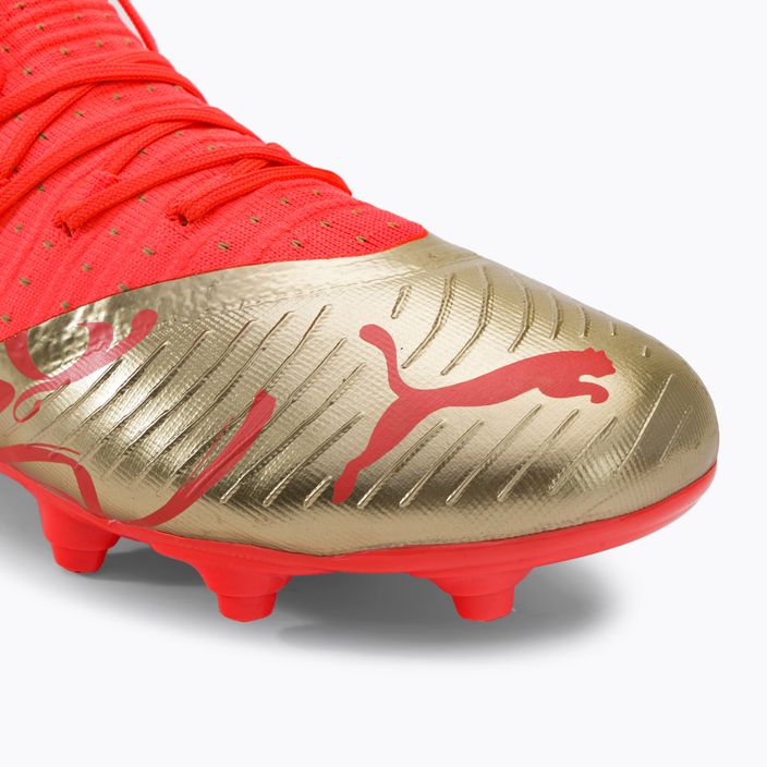 PUMA Future Z 3.4 Neymar Jr. scarpe da calcio per bambini. FG/AG corallo infuocato/oro 7