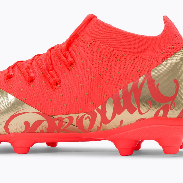 PUMA Future Z 3.4 Neymar Jr. scarpe da calcio per bambini. FG/AG corallo infuocato/oro 9