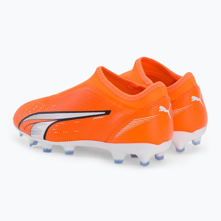PUMA Ultra Match LL FG/AG scarpe da calcio da bambino ultra arancione/puma bianco/blu glimmer 3