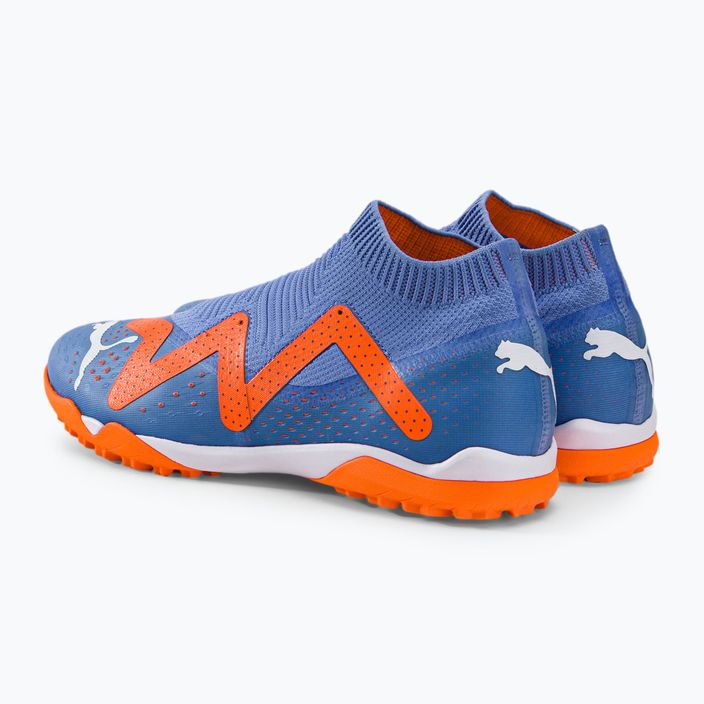 PUMA Future Match+ LL TT scarpe da calcio uomo blu glimmer/puma bianco/ultra arancione 3