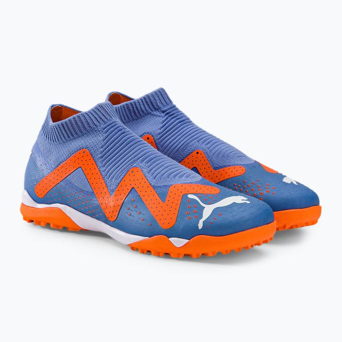 PUMA Future Match+ LL TT scarpe da calcio uomo blu glimmer/puma bianco/ultra arancione 4