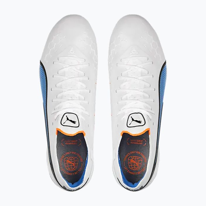 PUMA King Ultimate FG/AG scarpe da calcio uomo puma bianco/puma nero/blu glimmer/ultra orange 16